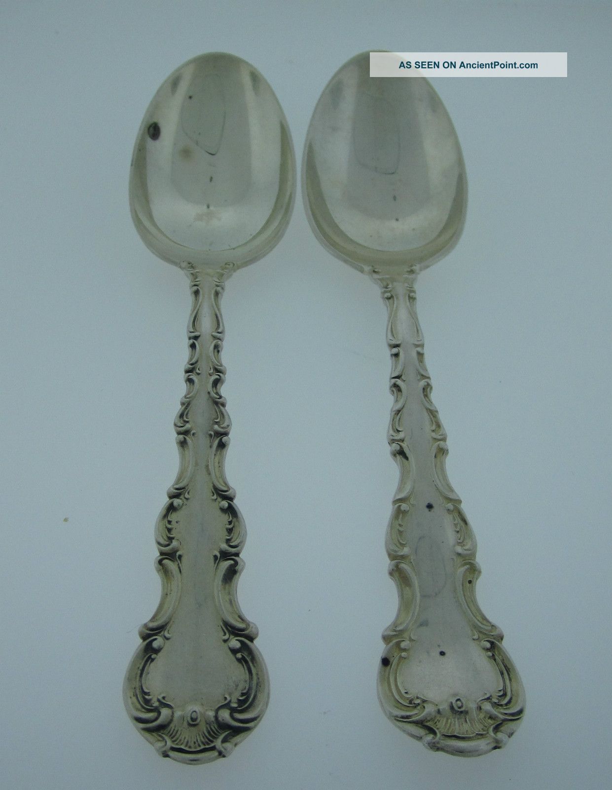 2 - Gorham Sterling Silver Teaspoons Strasbourg Pattern With No Monograms Gorham, Whiting photo