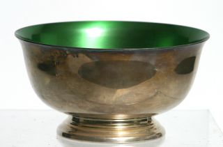Wallace 505 – Green Sterling Silver Enameled Bowl – Vintage photo
