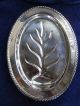 Vintage Rogers Silver - Plated - Frosted Fern Footed Tray - 250+grams Platters & Trays photo 2