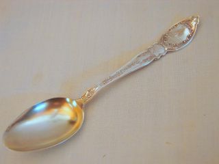 Old State Of Vermont Freedom And Unity Sterling Silver Souvenir Spoon,  Excellent photo