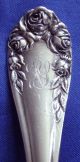Vintage Wallace Sterling Silver Gravy Ladle Rose Pattern 1898 Gold Washed Bowl Wallace photo 3