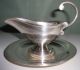 1930s Silverplate Gravy Sauce Boat & Liner Queens Art Pewter,  Brooklyn,  Ny: Nr Sauce Boats photo 1