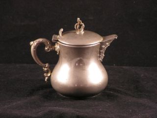 1900 Rochester Stamping Co.  New York Silver Pitcher 69 Ornate Finial Handle photo