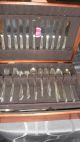 Wm Rogers &son Silverplate 1961 Gaity Flatware For 12 + Extras + Naken Chest Oneida/Wm. A. Rogers photo 1