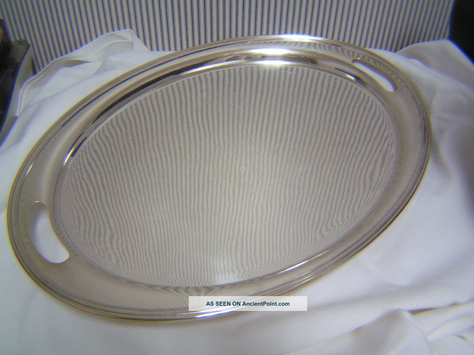 Sterling Silver Oval Handled Tray,  Wallace 