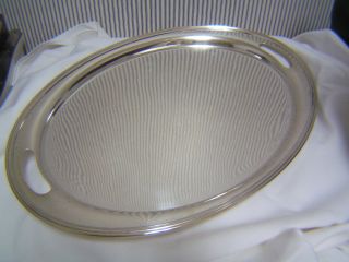 Sterling Silver Oval Handled Tray,  Wallace 