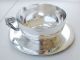Mexican Art Deco Silverplate Decorative Cup And Saucer Hand Crafted.  Engraving Cups & Goblets photo 2