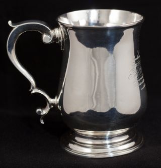 Excellent 18th C.  George Ii - Iii Sterling Silver Mug,  London,  1760 photo
