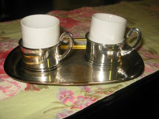 Silver Plate Espresso Set By Paul Revere Wm Rogers & Son photo