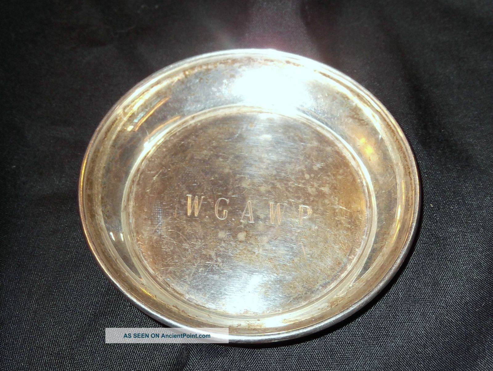 Sterling Silver Butter Pat Wgawp 2 3/4 