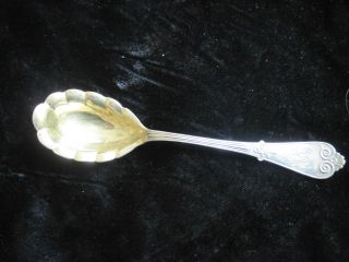 Tiffany & Co.  Old Sterling Beekman Pattern 1869 Berry Spoon With Gold Wash Bowl photo