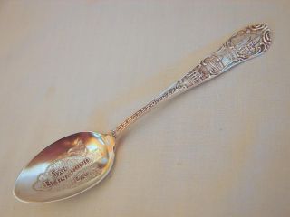 Old San Bernardino,  California,  5 - 3/4 Inch Ornate Sterling Silver Souvenir Spoon photo