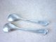 Excellent Pair Silver Old English Condiment Spoons 1965 Other photo 1