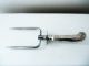 Fine And Unusual Large Sterling Handled Meat Fork Stablizer Unknown photo 2