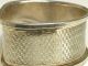 English Sterling Silver D Shaped Napkin Ring For 
