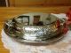 Wm Rogers Silverplate Vegetable Dish With Glass Liner And Dual Handled Lid Sauce Boats photo 2