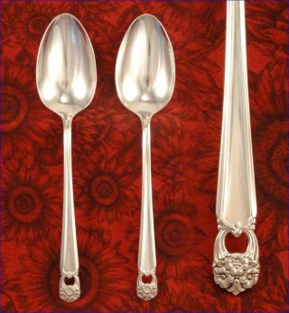 1847 Rogers Eternally Yours Pair Serving Tablespoons Vintage 1941 Silver Plate photo