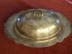Antique Silver On Copper World Brand Silverplate Butter Serving Dish Scalloped Butter Dishes photo 1