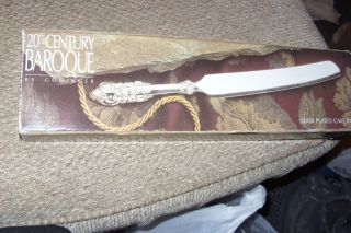Godinger 20th Century Baroque Silver Plated Wedding Cake Knife - In Box photo