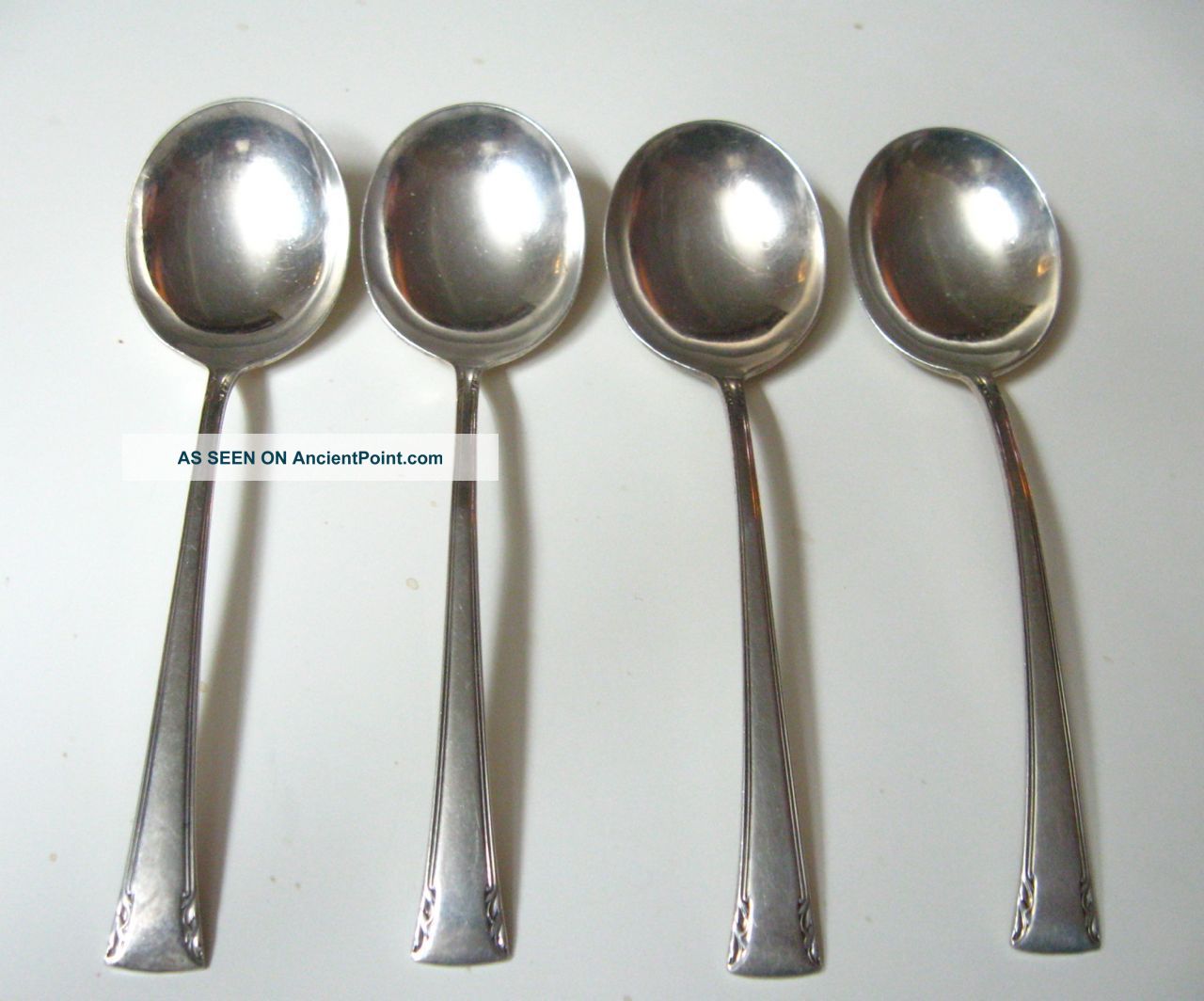 4 Xl Gumbo Soup Spoons Serenity Solid Sterling 7 - 1/8 Inch International Silver International photo