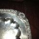 Birmingham Silver Co.  Footed Silverplate Waiters Tray With Shell & Flower Pat. Platters & Trays photo 2