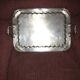Birmingham Silver Co.  Footed Silverplate Waiters Tray With Shell & Flower Pat. Platters & Trays photo 7