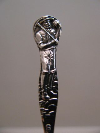 Sterling Silver Souvenir Spoon Miner photo