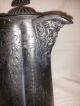 Antique Vintage Ornate Silver Plated Water Pitcher From 1953 Pitchers & Jugs photo 4