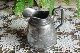 Antique Rogers & Co.  Meriden Silver Plate Pitcher Syrup Pitcher photo
