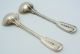 2 - English Sterling Silver 1830 Master Salt Spoons Fiddle Other photo 1