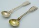 2 - English Sterling Silver 1830 Master Salt Spoons Fiddle Other photo 2