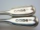 2 - English Sterling Silver 1830 Master Salt Spoons Fiddle Other photo 4