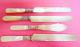 4 Antique Mother - Of - Pearl & Sterling Knives Gorgeous Silverware Victorian Mixed Lots photo 4