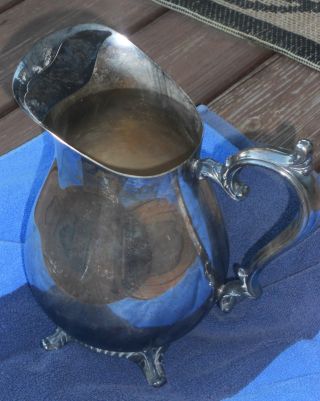 Vintage Wm Rogers Silver Silverplate Water Pitcher 817 With Ice Lip photo