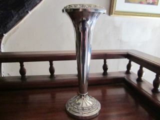 Vintage Heavy Silver Plate Victorian Vase With Makers Marks Ianthe England photo