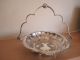 19th Century Silver Plated Swing Handle Fruit/bread Basket Dishes & Coasters photo 1