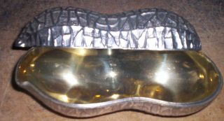 Vintage F.  B.  Rogers Silverplate Peanut Shaped Covered Candy Bowl 7 