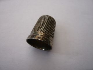 Antique Vintage Charles Horner Sterling Silver Sewing Thimble Hm Chester 1909 photo