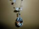 Large Swarovski Pear Shape Teardrop Crystal Pendant Necklace W Moonstone Nuggets Other photo 10