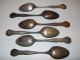 6 Vintage Sterling Silver Spoons Marked Rm&s 