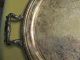 Round Silver Plate Tray With Handles By Lancaster Silver Co. Platters & Trays photo 1