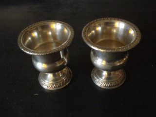 Pair Of Antique Sterling Cigarette Holder Cups photo