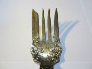 Vintage Large Meat Fork Pat.  1904 M W.  Rogers Pattern. .  Silver?? Cold M photo