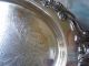 Monogrammed Footed Sheridan Rare Silver Plated Oval Tray Bowls photo 3