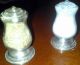 Quaker Silver Co.  Etched Glass And Sterling Weighted Salt And Pepper Shakers Salt & Pepper Shakers photo 1