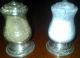 Quaker Silver Co.  Etched Glass And Sterling Weighted Salt And Pepper Shakers Salt & Pepper Shakers photo 2