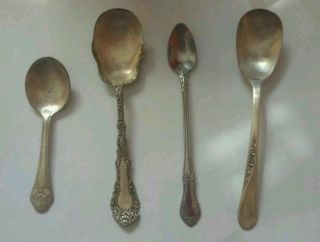 4 Vintage Spoons.  1gerber,  2 Wm Roger And 1 Other photo