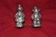 Sterling Silver Vintage German Salt & Pepper Shakers Man & Women Statues Salt & Pepper Shakers photo 1