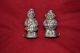 Sterling Silver Vintage German Salt & Pepper Shakers Man & Women Statues Salt & Pepper Shakers photo 8