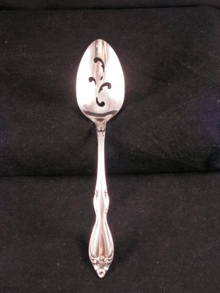Rogers Oneida Silver Serving Spoon 1949 Old South Pierced Serving Spoon 8 1/4 